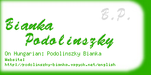 bianka podolinszky business card